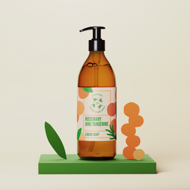 Rozmarín a mandarínka - prírodné tekuté mydlo
