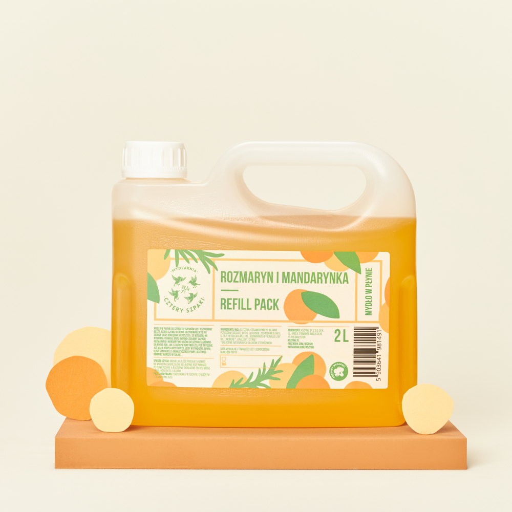 Rozmarín a mandarínka - Náhradné balenie - prírodné tekuté mydlo